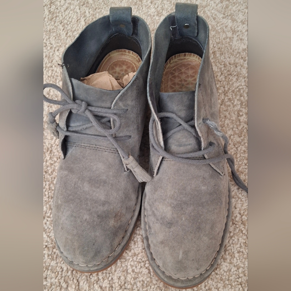 Hush Puppies Blue Suede Leather Chukka Boots Women’s 6.5‎ Casual